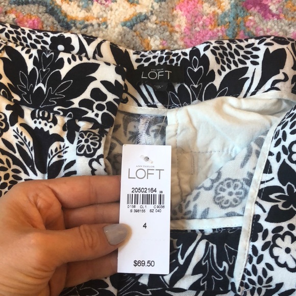 LOFT wide leg patterned pants - Picture 3 of 6